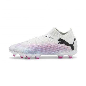 Puma Youth Future 7 Pro Firm Ground Cleats - White / Pink